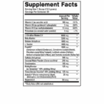 PR sciences Larry Wheels’ Pre Workout 20 serving supplement facts