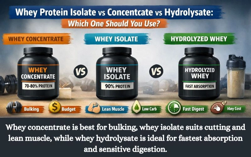 Whey Protein Isolate vs Concentrate vs Hydrolysate