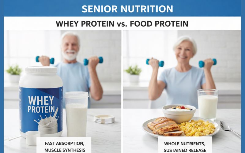 Whey Protein vs Food Protein for Seniors