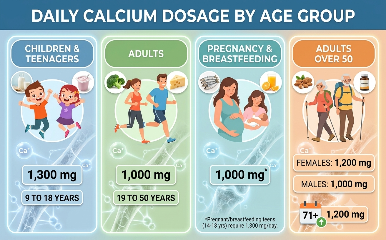 Calcium Dosage by Age Group