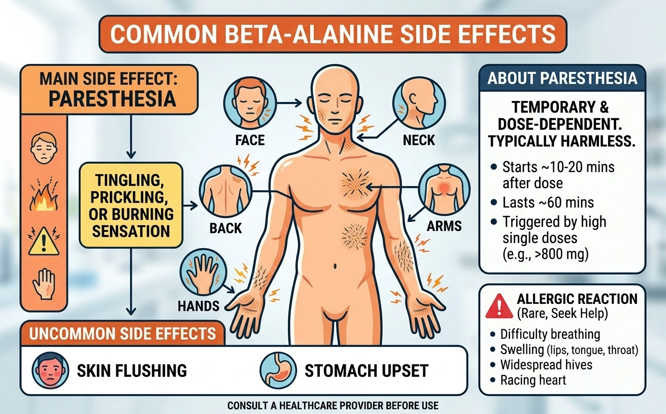 Common Beta-Alanine Side Effects