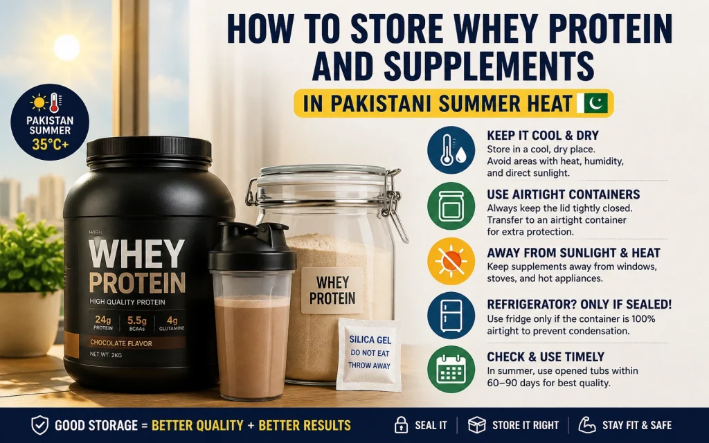 How to Store Whey Protein in Summer Pakistan