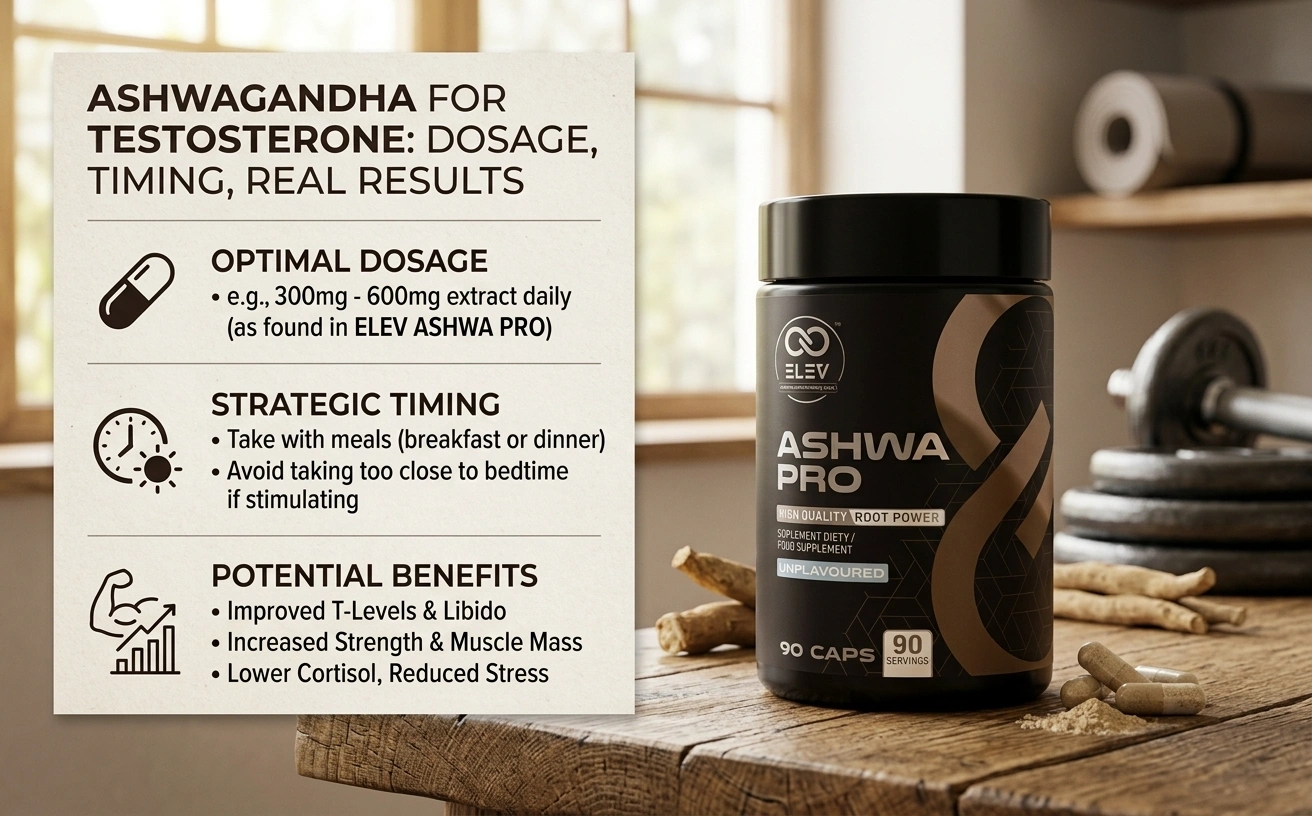 Ashwagandha for Testosterone: Dosage, Timing, Real Facts