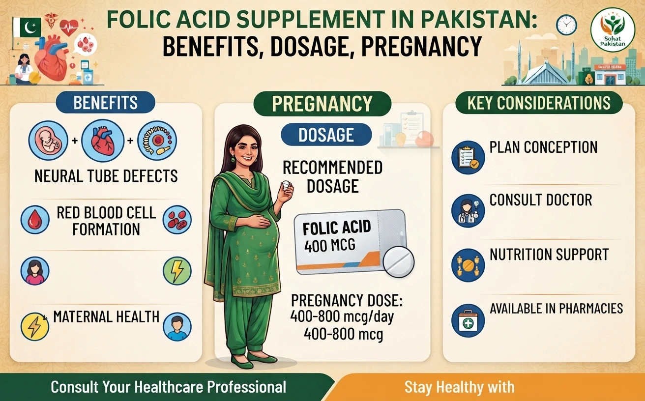 Folic Acid Supplement Pakistan Benefits & Dosage