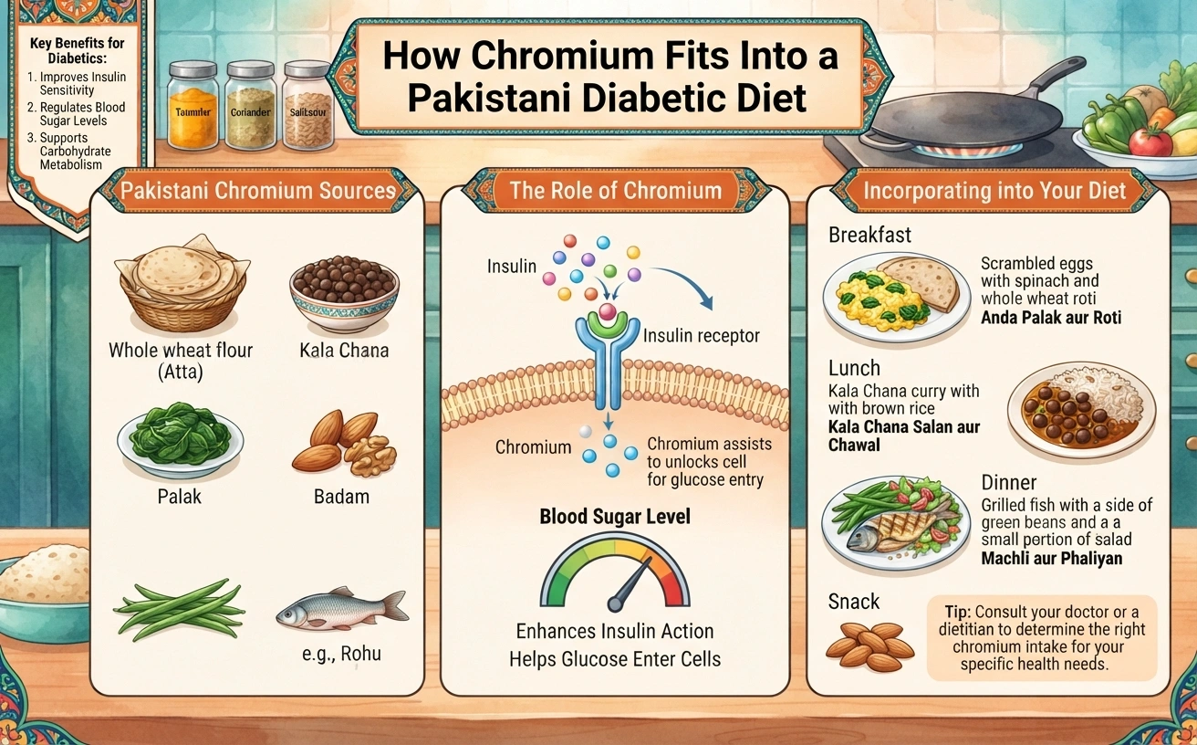 How Chromium Fits Into a Pakistani Diabetic Diet