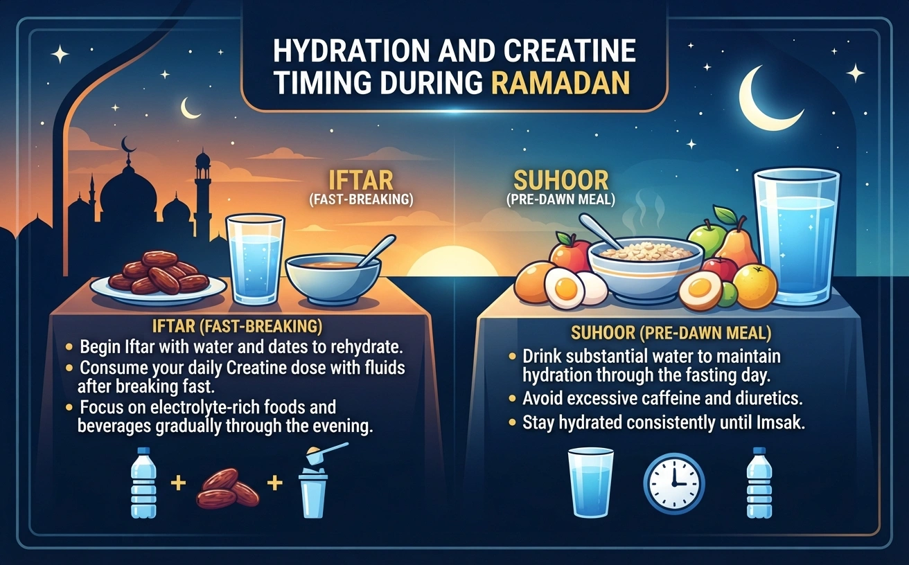Hydration and Creatine Timing During Ramadan