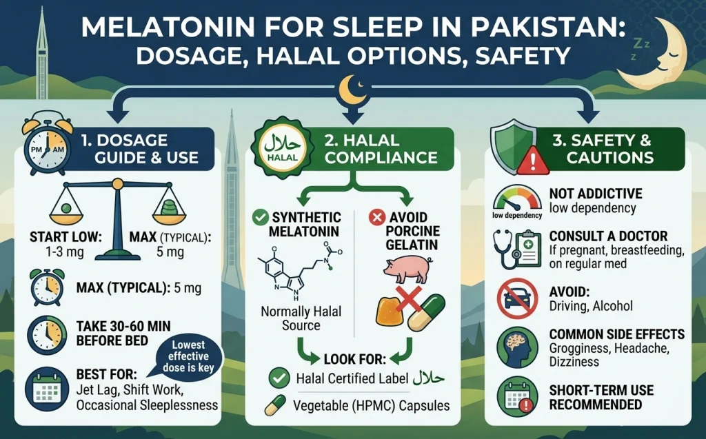 Melatonin in Pakistan: Dosage, Halal Options & Safety