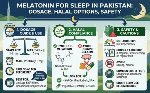 Melatonin in Pakistan: Dosage, Halal Options & Safety